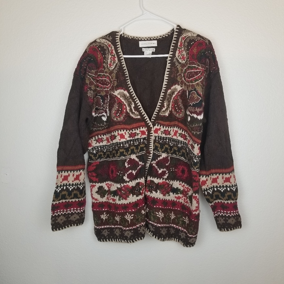 Vintage Casual Corner Embroidered Cardigan Sweater - Picture 3 of 8